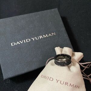 David Yurman Black and Silver Ring